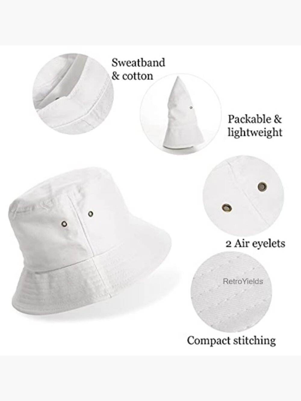 Youth Bucket Hat Big Boys Girls 10-16yrs Summer Cotton Fisherman Cap - Picture 3 of 7